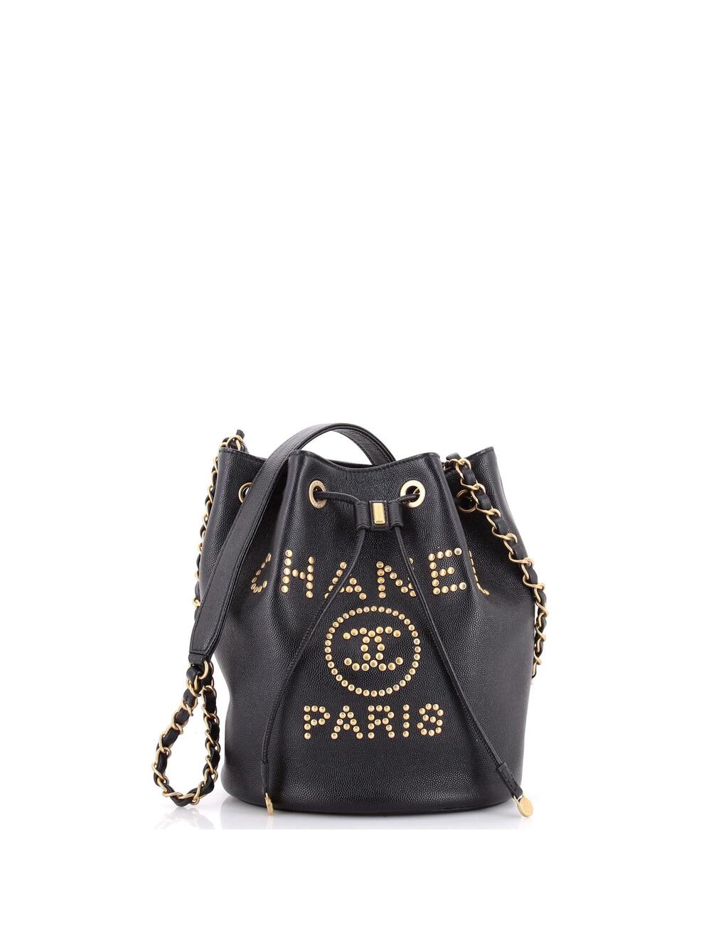 Chanel Deauville Drawstring Bucket Bag #296870C33B